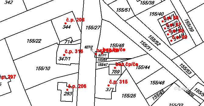 Železná Ruda 43496059 na parcele st. 627/1 v KÚ Železná Ruda, Katastrální mapa