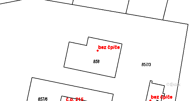 Děhylov 43751059 na parcele st. 858 v KÚ Děhylov, Katastrální mapa