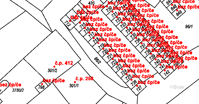 Žlutice 45834059 na parcele st. 719 v KÚ Žlutice, Katastrální mapa