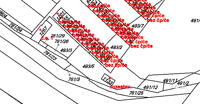 Chotěšov 46204059 na parcele st. 647 v KÚ Chotěšov, Katastrální mapa