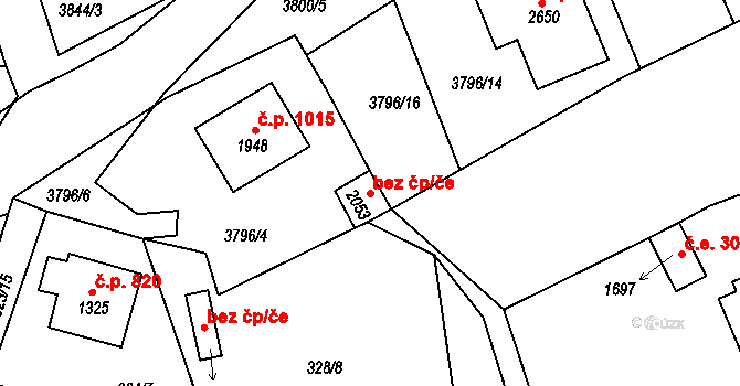 Trhové Sviny 120384060 na parcele st. 2053 v KÚ Trhové Sviny, Katastrální mapa