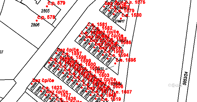 Česká Lípa 42231060 na parcele st. 2788/29 v KÚ Česká Lípa, Katastrální mapa