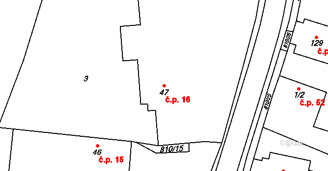 Holešovice 16, Chroustovice na parcele st. 47 v KÚ Holešovice u Chroustovic, Katastrální mapa