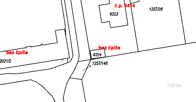Šumperk 106351061 na parcele st. 6324 v KÚ Šumperk, Katastrální mapa