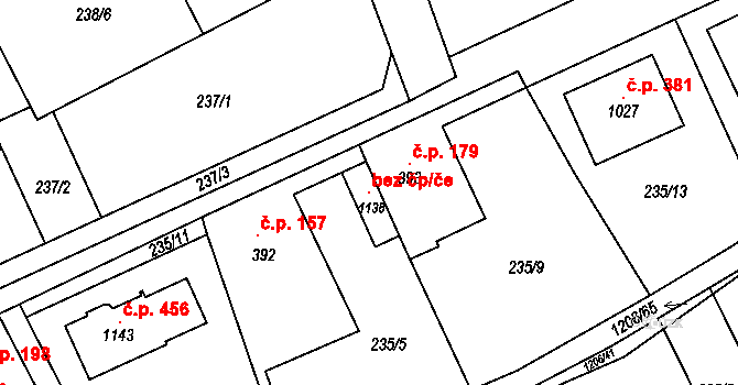Brandýsek 107433061 na parcele st. 1138 v KÚ Brandýsek, Katastrální mapa