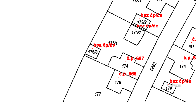 Libčice nad Vltavou 147022061 na parcele st. 175/3 v KÚ Chýnov, Katastrální mapa