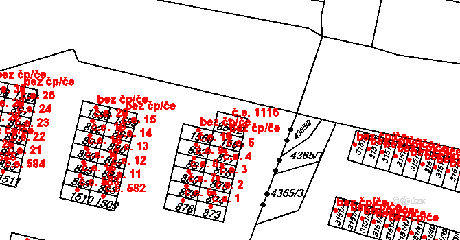 Řetenice 1116, Teplice na parcele st. 854/2 v KÚ Teplice-Řetenice, Katastrální mapa