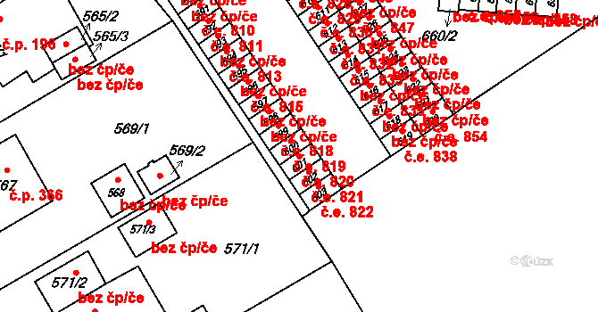 Kopřivnice 820 na parcele st. 601 v KÚ Kopřivnice, Katastrální mapa