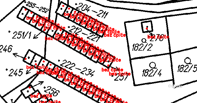 Oloví 38563061 na parcele st. 220 v KÚ Hory u Oloví, Katastrální mapa