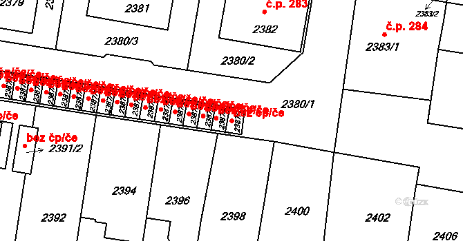 Mimoň 41221061 na parcele st. 2387/1 v KÚ Mimoň, Katastrální mapa