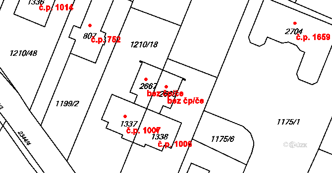 Opava 41435061 na parcele st. 2668 v KÚ Kateřinky u Opavy, Katastrální mapa