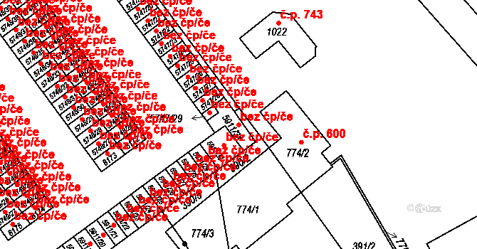 Pardubice 42572061 na parcele st. 5911/31 v KÚ Pardubice, Katastrální mapa