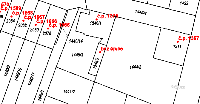 Hořice 42948061 na parcele st. 1546/2 v KÚ Hořice v Podkrkonoší, Katastrální mapa