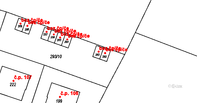 Ledce 45306061 na parcele st. 263 v KÚ Ledce u Mladé Boleslavi, Katastrální mapa