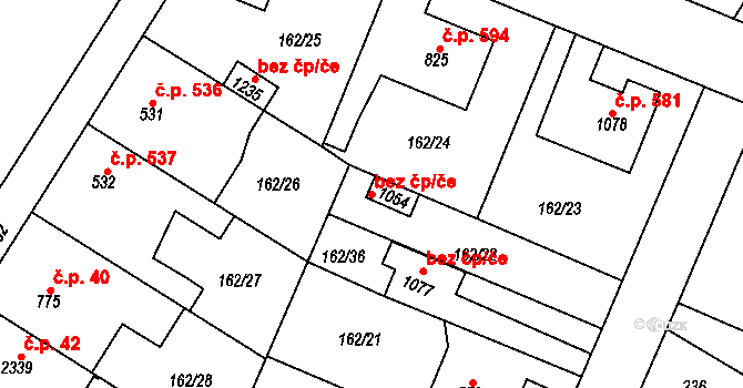 Kralupy nad Vltavou 45370061 na parcele st. 1054 v KÚ Lobeček, Katastrální mapa