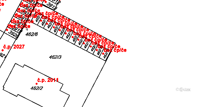 Brno 45552061 na parcele st. 462/19 v KÚ Černá Pole, Katastrální mapa