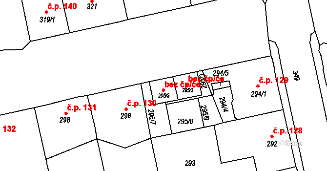 Krnov 45627061 na parcele st. 295/3 v KÚ Opavské Předměstí, Katastrální mapa