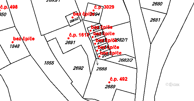 Česká Lípa 45879061 na parcele st. 2684 v KÚ Česká Lípa, Katastrální mapa
