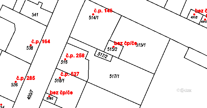 Praha 46805061 na parcele st. 517/2 v KÚ Ďáblice, Katastrální mapa