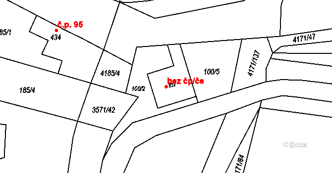 Lomnice nad Lužnicí 47577061 na parcele st. 832 v KÚ Lomnice nad Lužnicí, Katastrální mapa