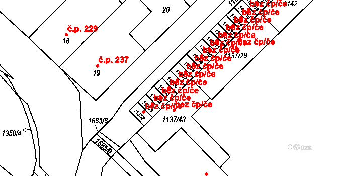 Zbýšov 48138061 na parcele st. 1137/5 v KÚ Zbýšov u Oslavan, Katastrální mapa
