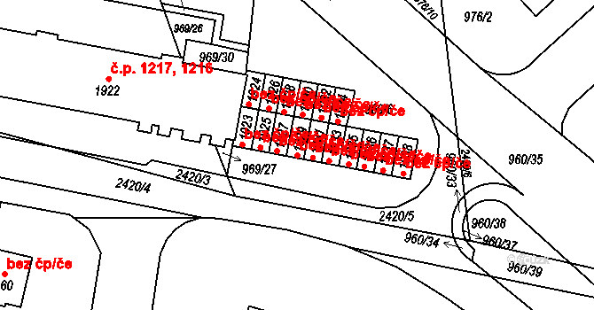 Ústí nad Orlicí 48454061 na parcele st. 1929 v KÚ Ústí nad Orlicí, Katastrální mapa