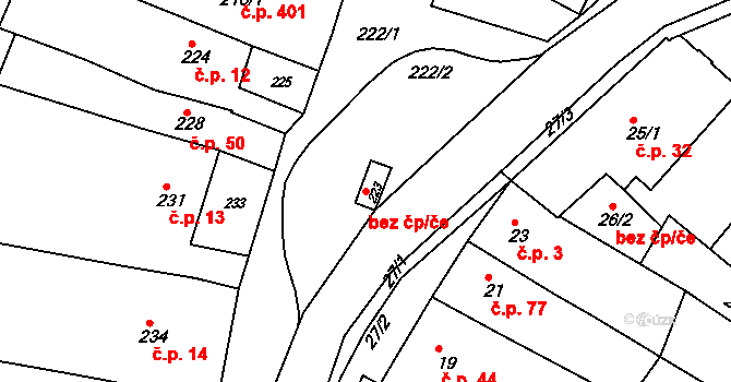 Popůvky 49197061 na parcele st. 223 v KÚ Popůvky u Brna, Katastrální mapa