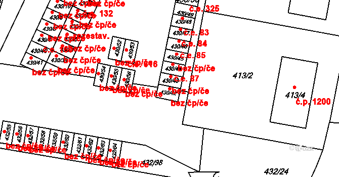 Brumov-Bylnice 49313061 na parcele st. 430/42 v KÚ Brumov, Katastrální mapa