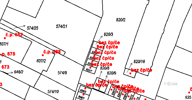 Milevsko 49585061 na parcele st. 820/4 v KÚ Milevsko, Katastrální mapa