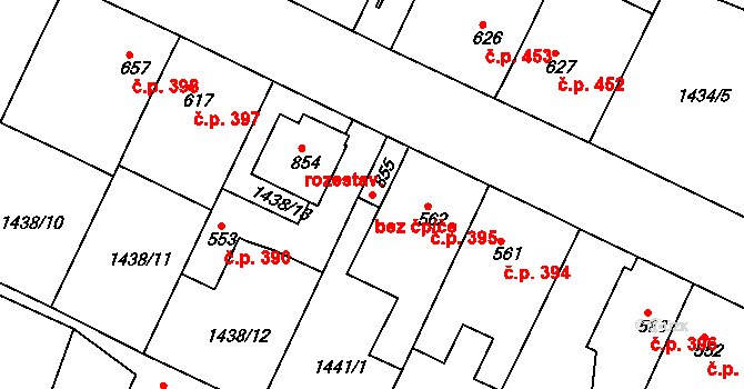 Hradec Králové 50087061 na parcele st. 855 v KÚ Plotiště nad Labem, Katastrální mapa