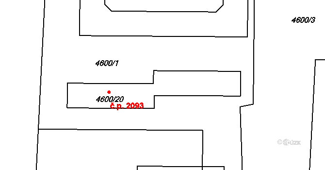 Rychvald 2093 na parcele st. 4600/20 v KÚ Rychvald, Katastrální mapa