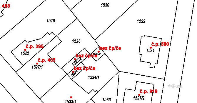 Praha 83950061 na parcele st. 1534/2 v KÚ Kbely, Katastrální mapa