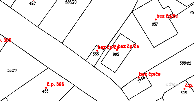 Osek 39144062 na parcele st. 666 v KÚ Osek u Duchcova, Katastrální mapa