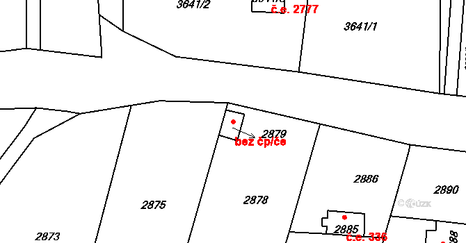 Brno 39503062 na parcele st. 2879 v KÚ Bystrc, Katastrální mapa