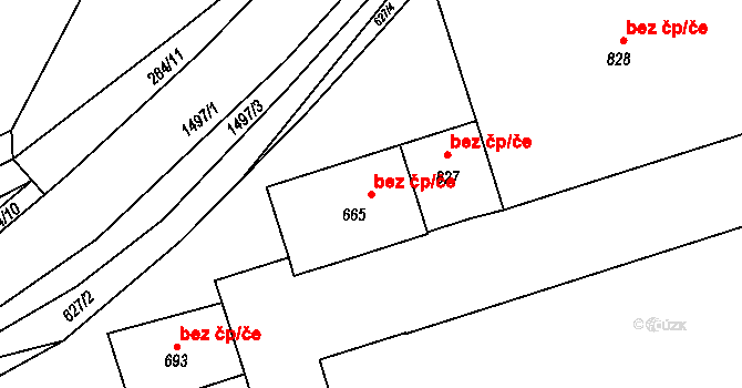 Libáň 39804062 na parcele st. 665 v KÚ Libáň, Katastrální mapa