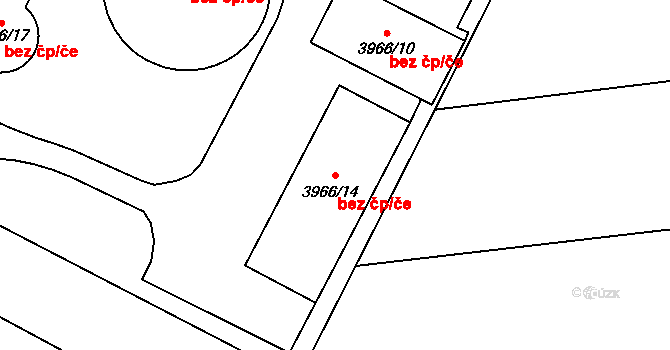 Zábřeh 40474062 na parcele st. 3966/14 v KÚ Zábřeh na Moravě, Katastrální mapa