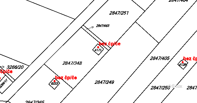 Břeclav 40781062 na parcele st. 4175 v KÚ Břeclav, Katastrální mapa