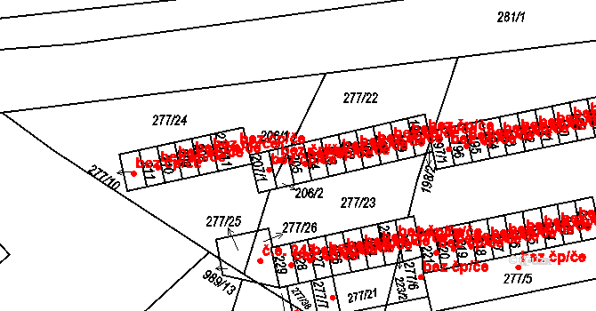 Chlumec 47325062 na parcele st. 205 v KÚ Chlumec u Chabařovic, Katastrální mapa