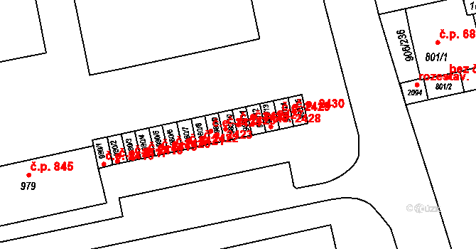 Malenovice 2426, Zlín na parcele st. 980/11 v KÚ Malenovice u Zlína, Katastrální mapa