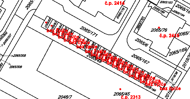 Boskovice 43202063 na parcele st. 2065/90 v KÚ Boskovice, Katastrální mapa