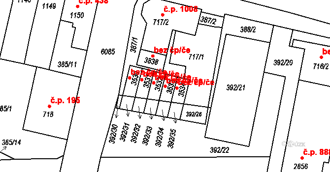 Polička 48149063 na parcele st. 3533 v KÚ Polička, Katastrální mapa