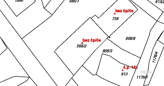 Děčín 48427063 na parcele st. 565/2 v KÚ Bynov, Katastrální mapa