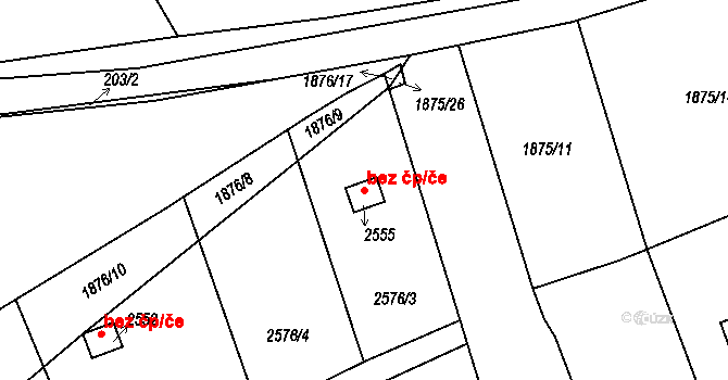 Libušín 49735063 na parcele st. 2555 v KÚ Libušín, Katastrální mapa