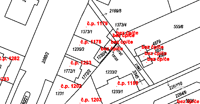 Šumperk 98208063 na parcele st. 1230/4 v KÚ Šumperk, Katastrální mapa