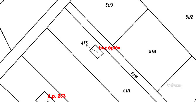 Písečná 105557064 na parcele st. 476 v KÚ Písečná u Jablunkova, Katastrální mapa
