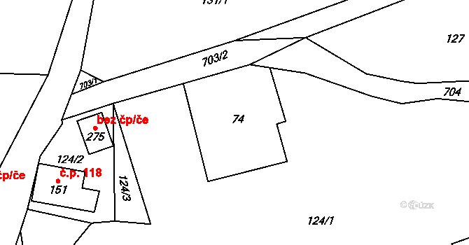 Lhotka 214, Česká Třebová, Katastrální mapa