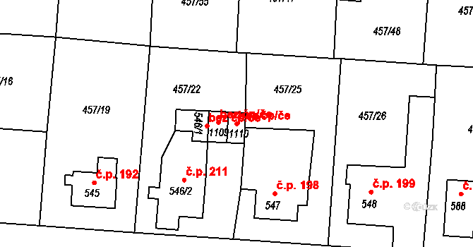 Jílové 41949064 na parcele st. 1110 v KÚ Jílové u Děčína, Katastrální mapa