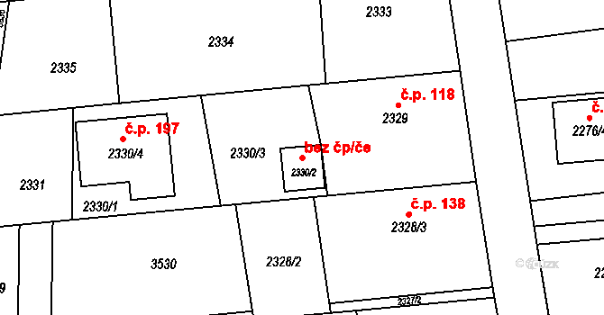 Bolatice 43743064 na parcele st. 2330/2 v KÚ Bolatice, Katastrální mapa