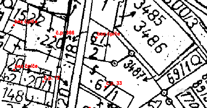 Zbraslavice 44026064 na parcele st. 67/2 v KÚ Zbraslavice, Katastrální mapa