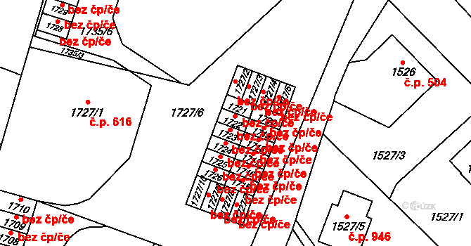 Nový Bor 45942064 na parcele st. 1722 v KÚ Nový Bor, Katastrální mapa